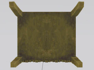 The Golden Fantasy Throne 02 3D Model
