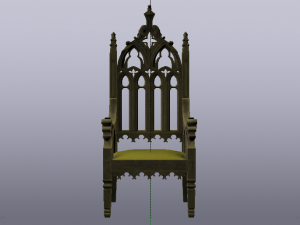 The Golden Fantasy Throne 02 3Dモデル