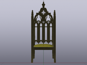 The Golden Fantasy Throne 02 3Dモデル