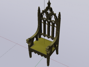 The Golden Fantasy Throne 02 3Dモデル