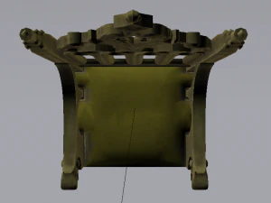 The Golden Fantasy Throne 02 3D Model