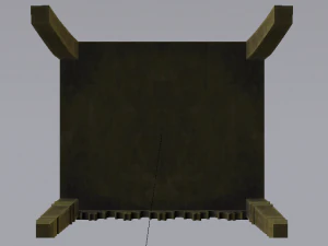 The Golden Fantasy Throne 02 3D Model