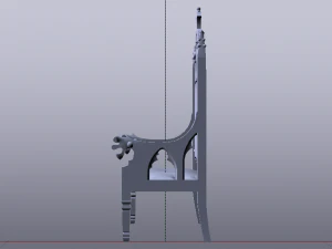 The Golden Fantasy Throne 02 3D Model