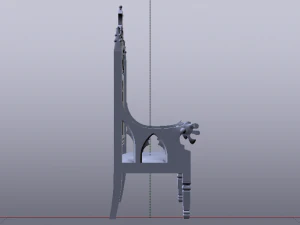 The Golden Fantasy Throne 02 3D Model