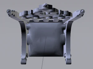 The Golden Fantasy Throne 02 3D Model