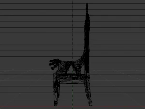 The Golden Fantasy Throne 02 3D Model