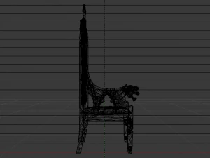 The Golden Fantasy Throne 02 3D Model