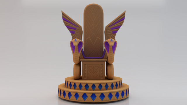 Fantasy Throne - Iridescence Throne Model 3D .c4d .max .obj .3ds .fbx .stl .blend 