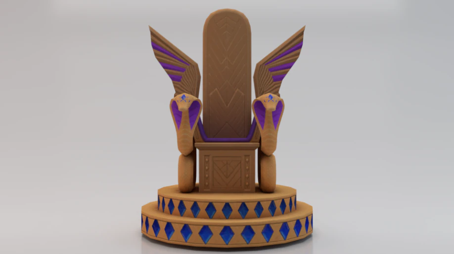 Fantasy Throne - Iridescence Throne 3D Model .c4d .max .obj .3ds .fbx .stl .blend 