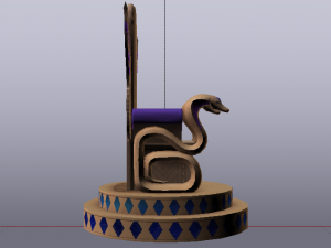 Fantasy Throne - Iridescence Throne Model 3D