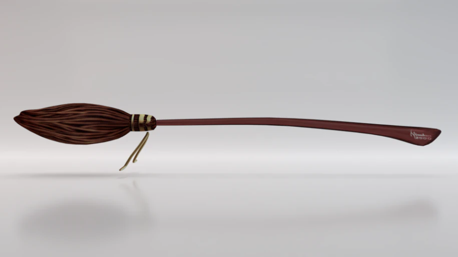 Nimbus 2000 - Broomstick 3D Model .c4d .max .obj .3ds .fbx .stl .blend 