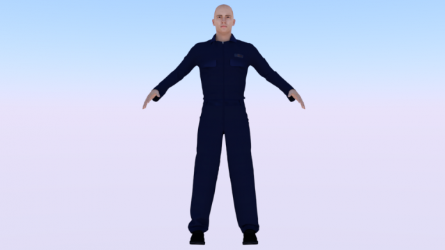 Male Mechanic 3D 模型 .c4d .max .obj .3ds .fbx .stl .blend