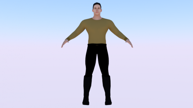 A Man in Uniform 01 Model 3D .c4d .max .obj .3ds .fbx .stl .blend 