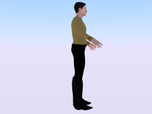 A Man in Uniform 01 Model 3D
