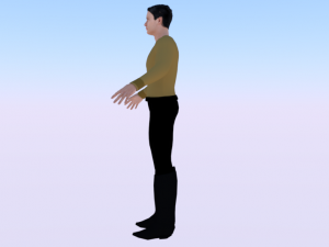 A Man in Uniform 01 Model 3D