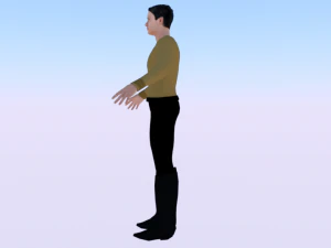 Um Homem de Uniforme 01 Modelo 3D