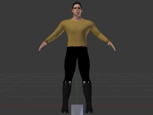 Um Homem de Uniforme 01 Modelo 3D