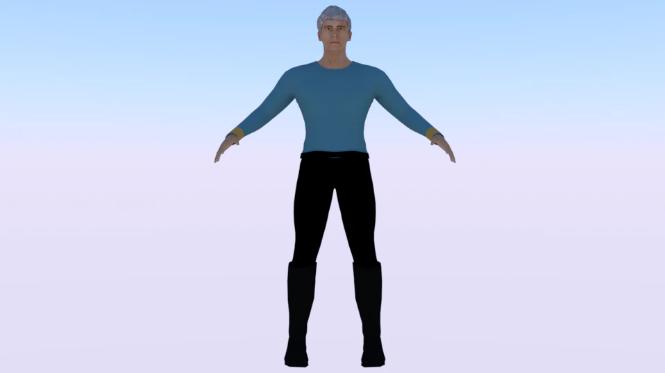 A Man in Uniform 02 3D Model .c4d .max .obj .3ds .fbx .stl .blend 