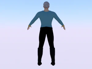 A Man in Uniform 02 3D Model