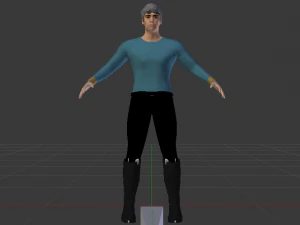 A Man in Uniform 02 3D Model