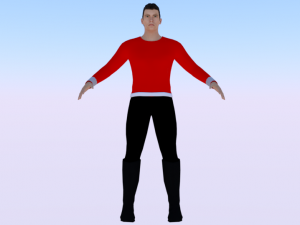 A Man in Uniform 03 3D Model