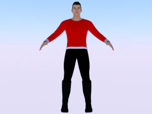A Man in Uniform 03 3D Model