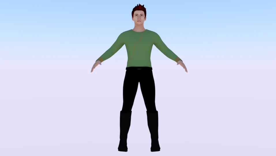 A Man in Uniform 04 3D Model .c4d .max .obj .3ds .fbx .stl .blend 