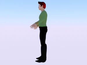 A Man in Uniform 04 3D Model