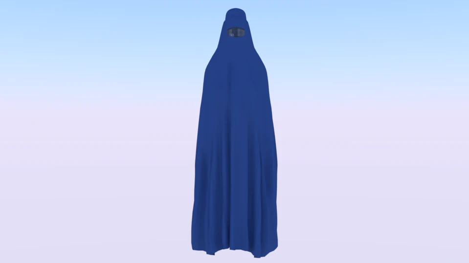 Burqa Suit 3D Model .c4d .max .obj .3ds .fbx .stl .blend