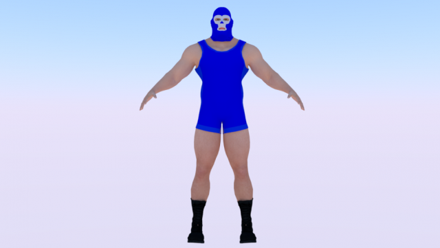 Male Wrestler 01 Modelo 3D .c4d .max .obj .3ds .fbx .stl .blend 
