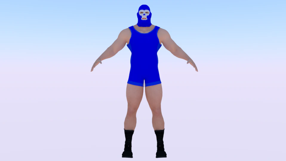 Male Wrestler 01 3D Model .c4d .max .obj .3ds .fbx .stl .blend