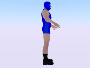 Male Wrestler 01 3D Model