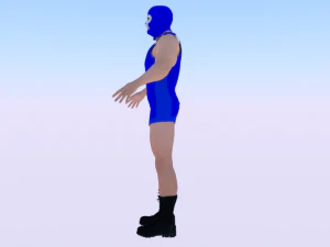 Male Wrestler 01 3D Model