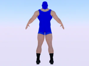 Male Wrestler 01 3D Model