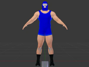 Male Wrestler 01 3D Model