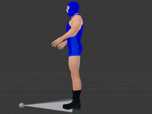 Male Wrestler 01 3D Model