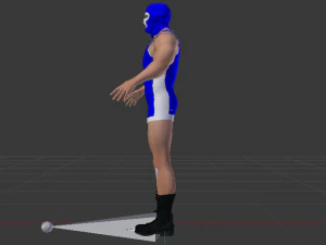 Male Wrestler 01 3D Model