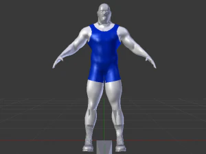 Male Wrestler 01 3D Model