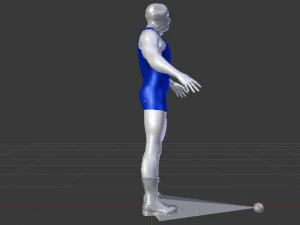 Male Wrestler 01 3D Model