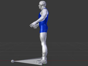 Male Wrestler 01 3D Model