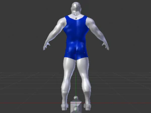 Male Wrestler 01 3D Model