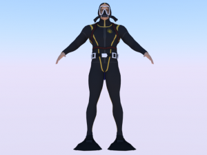 Scuba Diver 3D Model