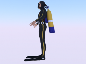 Scuba Diver Modello 3D