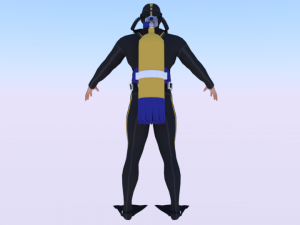 Scuba Diver Modello 3D