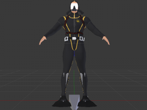 Scuba Diver Modello 3D
