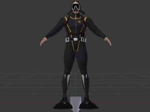 Scuba Diver Modello 3D