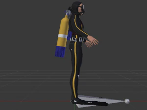 Scuba Diver 3D Model