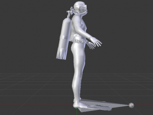 Scuba Diver Modello 3D