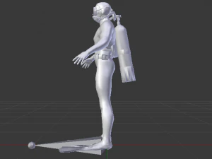 Scuba Diver 3D Model