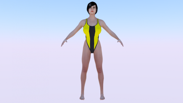 A Woman in a Bikini 012 Modelo 3D .c4d .max .obj .3ds .fbx .stl .blend 